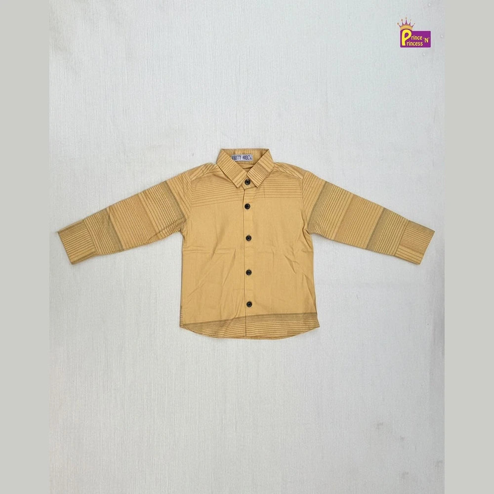 Kids Yellow Cotton Shirt ST214