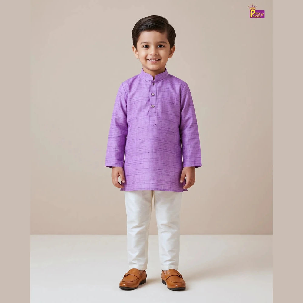 Lavender Boys Kurta Set | Indian Traditional & Festive Wear KP178