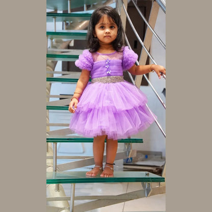 Lavender Kids Birthday Frock BG178