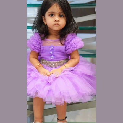 Lavender Kids Birthday Frock BG178