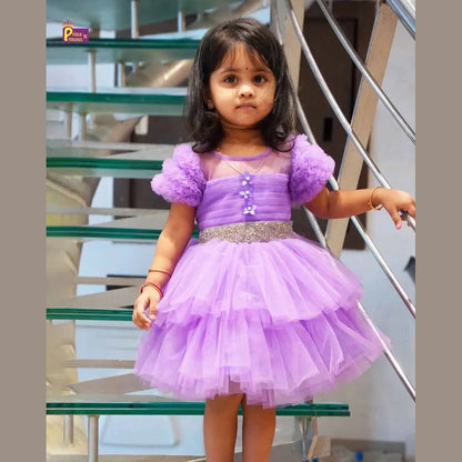 Lavender Kids Birthday Frock BG178