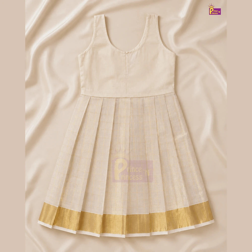 Onam Pattu Pavadai for Girls | Kerala Kasavu Pattu Pavadai Set PPP2100_1