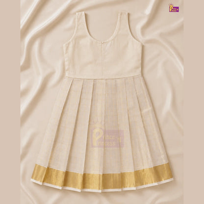Onam Pattu Pavadai for Girls | Kerala Kasavu Pattu Pavadai Set PPP2100_1
