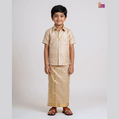 Onam Shirt and Dhoti Set for Boys | Kerala Traditional Wear SD119