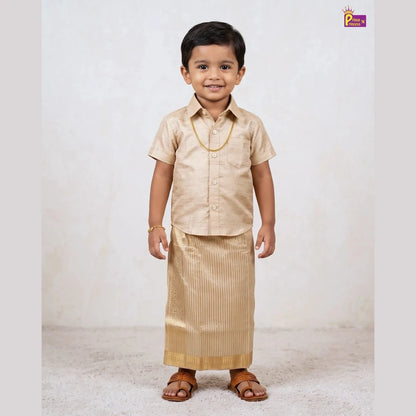 Onam Shirt and Dhoti Set for Boys | Kerala Traditional Wear SD119