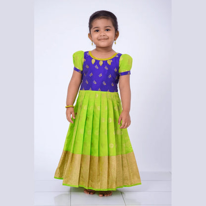 Prince N Princess Blue Organza Check Gown PG308