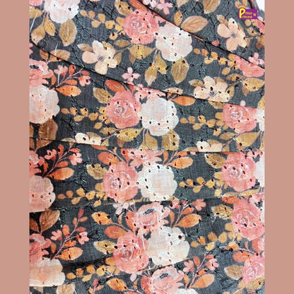 Summer Cotton Frock for Baby Girls Floral Brown Casual Dress CF352