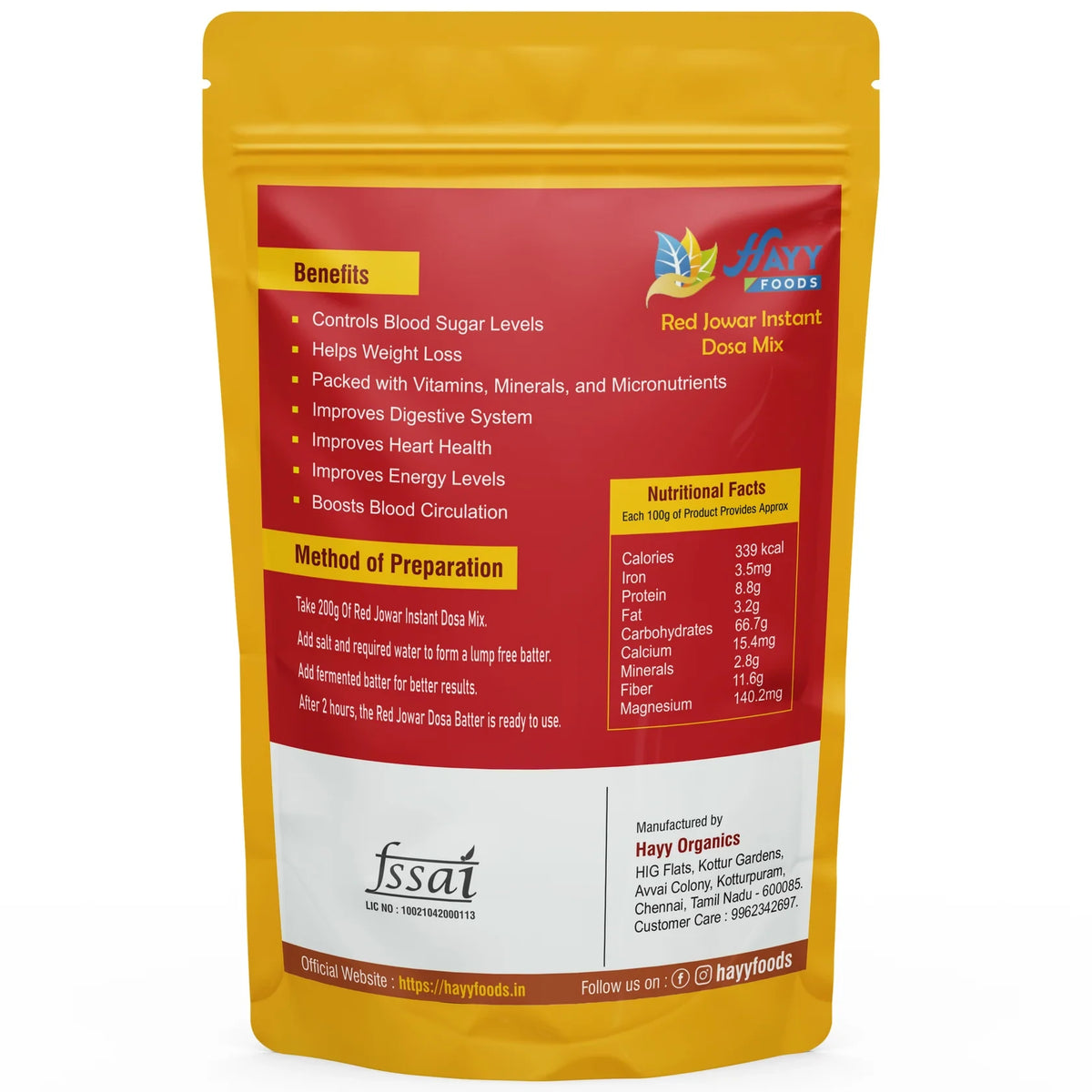 Red Jowar Dosa Mix