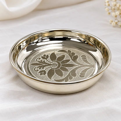 German Silver Plate (Flower)
