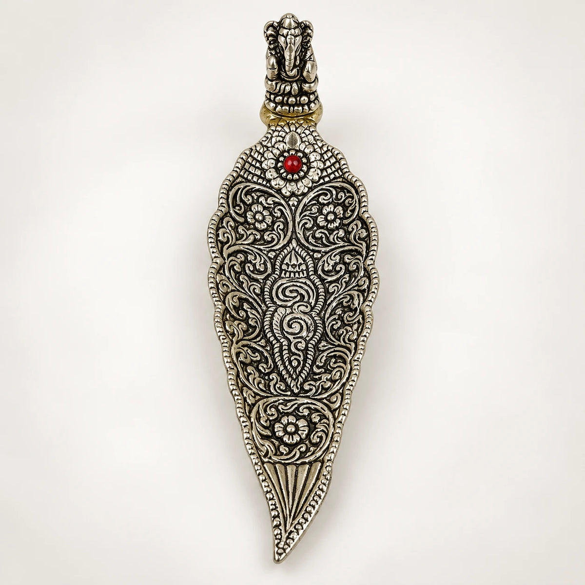 German Silver Incense Stand – Antique Finish