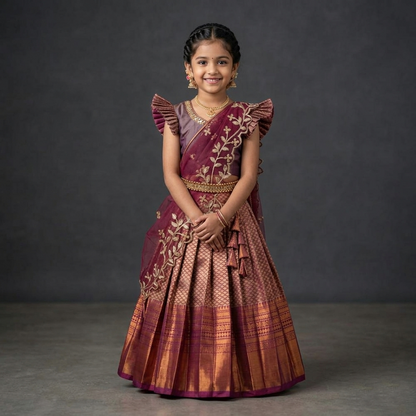 Varnatari's Purple & Wine Purple Lehenga