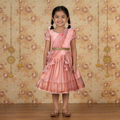 Varnatari's Peach & Copper Lehenga
