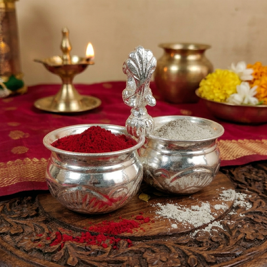 German Silver Kumkum & Sandal