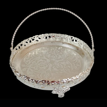 German Silver Pooja - Tray