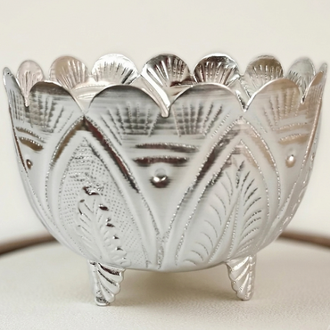 German Silver Bowl - Lotus Sandal