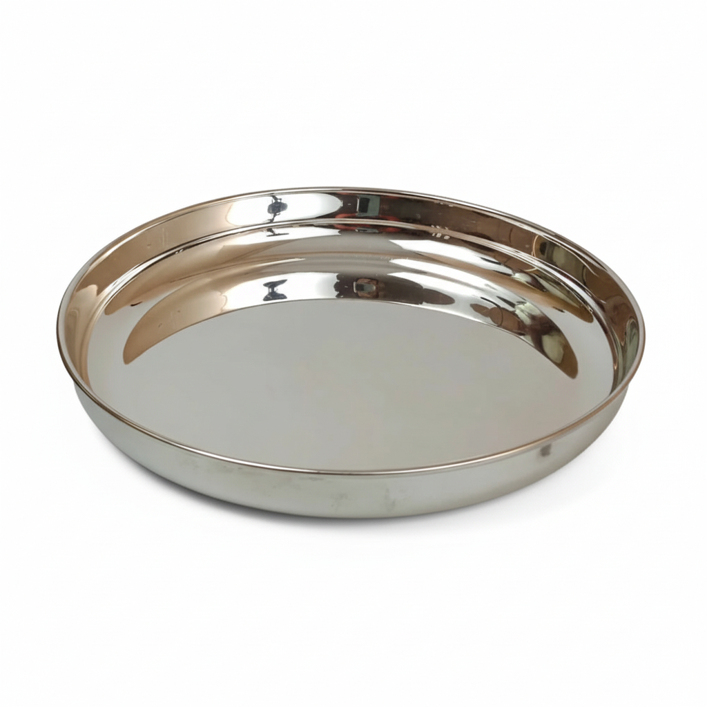German Silver Plate-Plain 8 inch