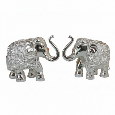 German Silver Elephant Pair-Silver