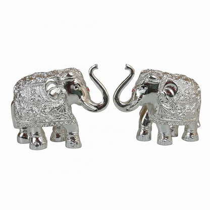 German Silver Elephant Pair-Silver