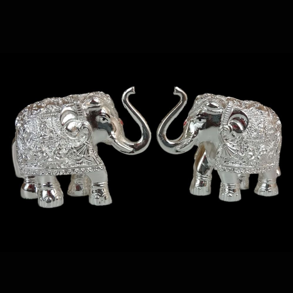 German Silver Elephant Pair-Silver