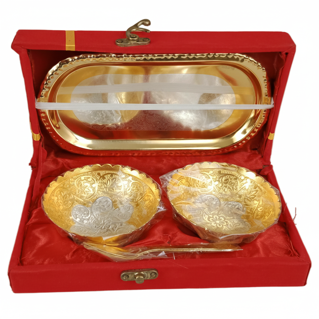 German Silver Gift Box - Gold & Silver