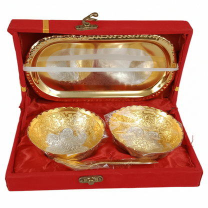 German Silver Gift Box - Gold & Silver
