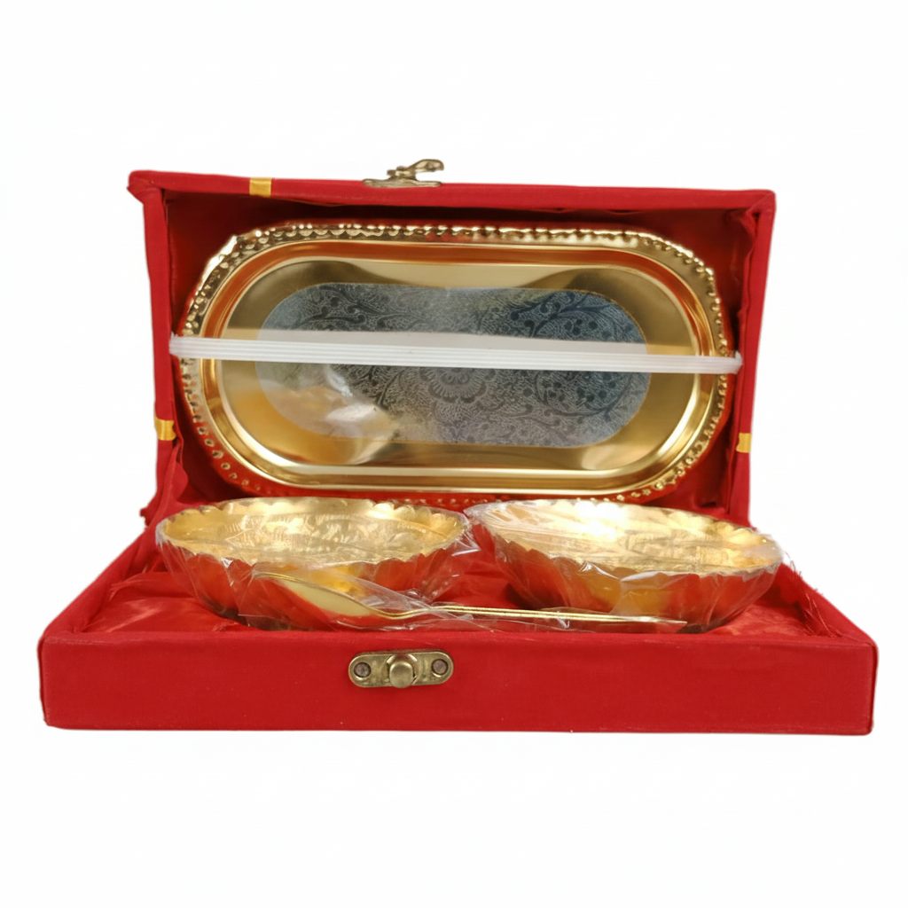 German Silver Gift Box - Gold & Silver
