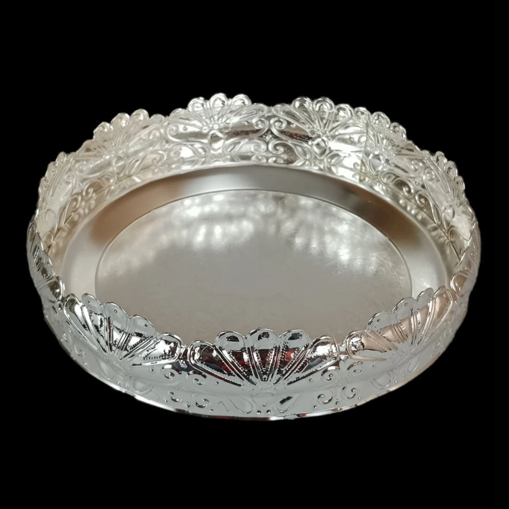 German Silver Tray 8 Inch