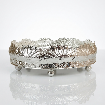 German Silver Tray 8 Inch