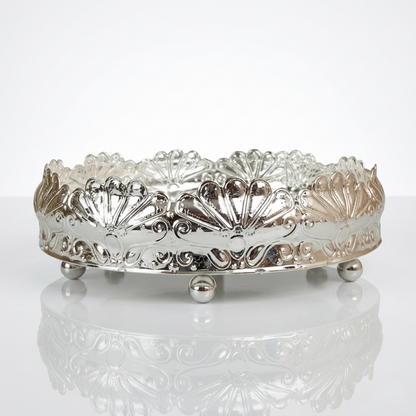 German Silver Tray 8 Inch