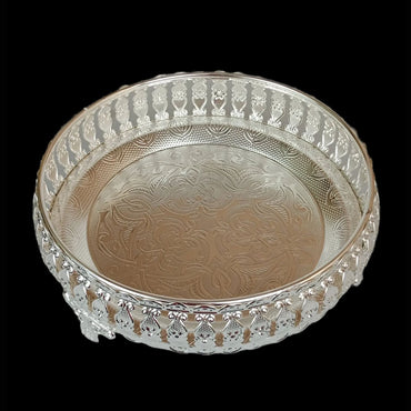 German Silver Tray 8 Inch