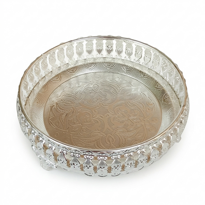German Silver Tray 8 Inch