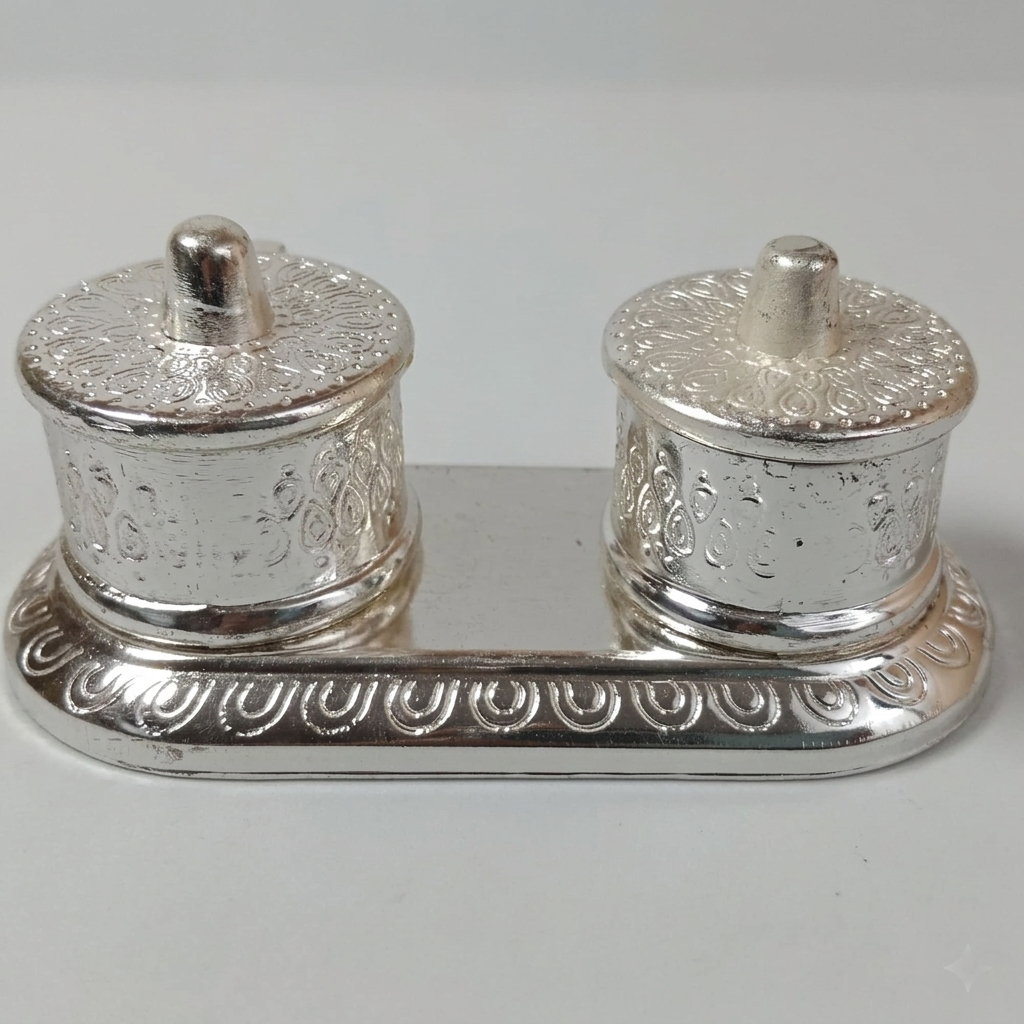 German Silver Kumkum-Lingam