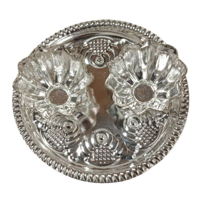 German Silver Kumkum-Open Plate