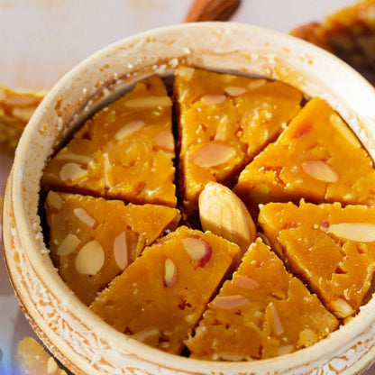 Rasa's Almond Saffron Mysorepak