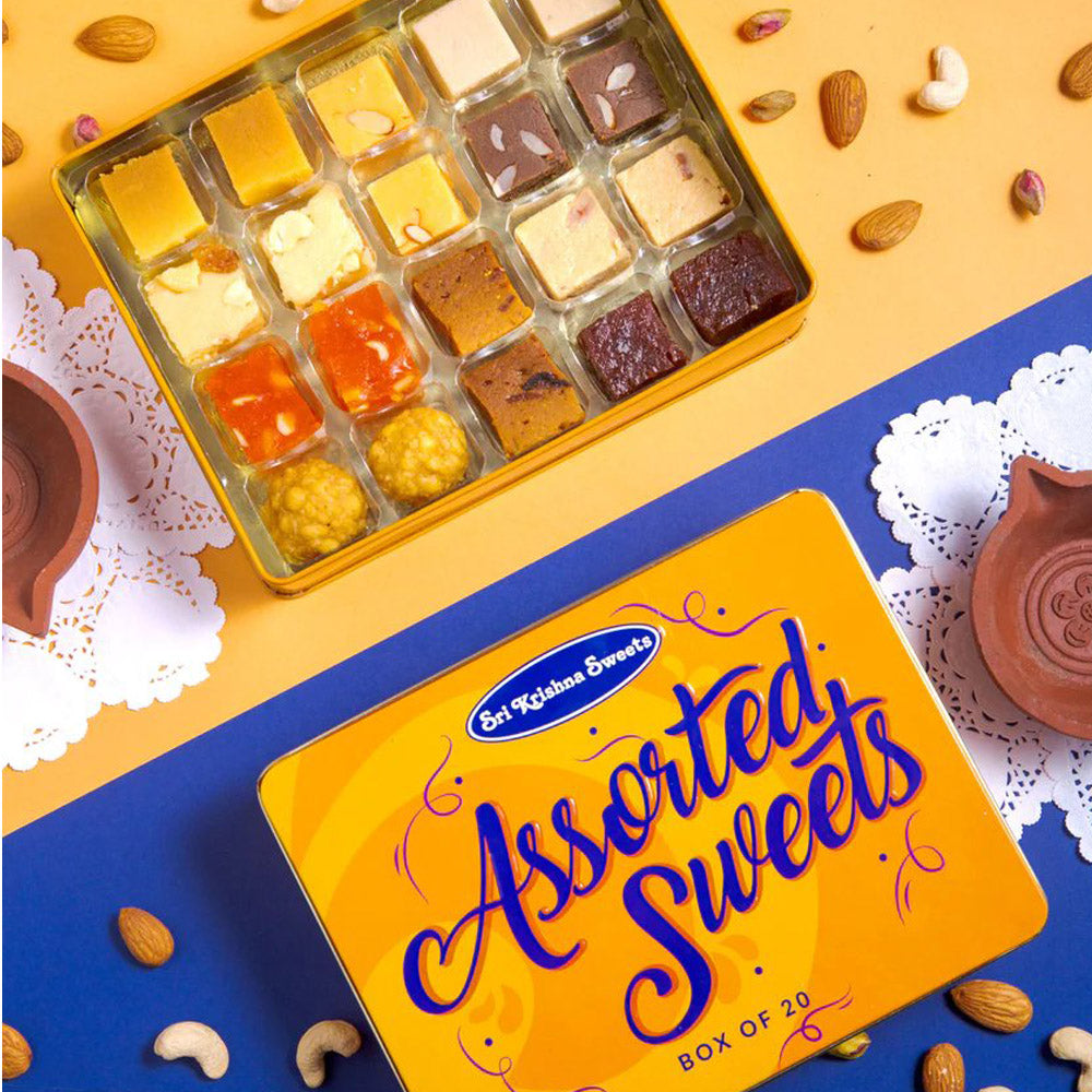 Krishna Sweets Assorted Ghee Sweets 20Pcs
