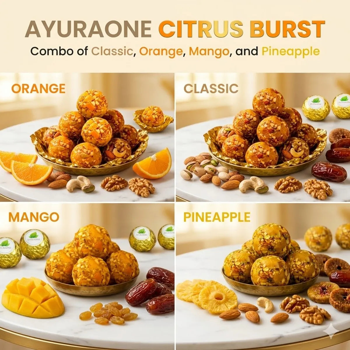 Ayuraone Citrus Burst (Classic+Mango+Orange+Pineapple)