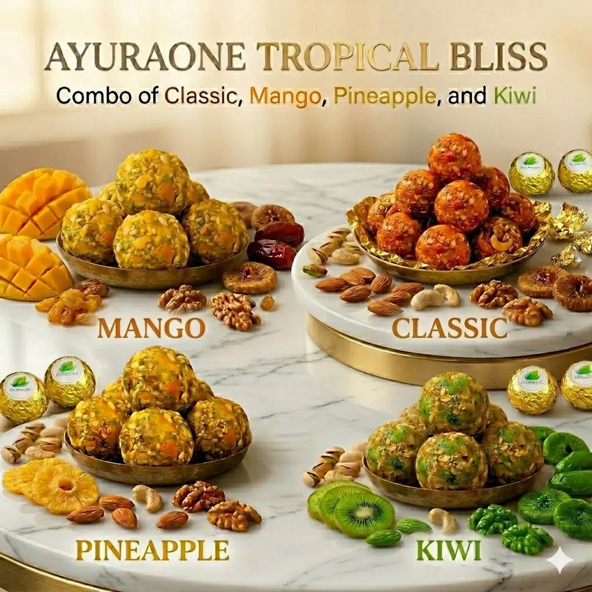 Ayuraone Tropical Bliss (Classic+Mango+pineapple+kiwi)