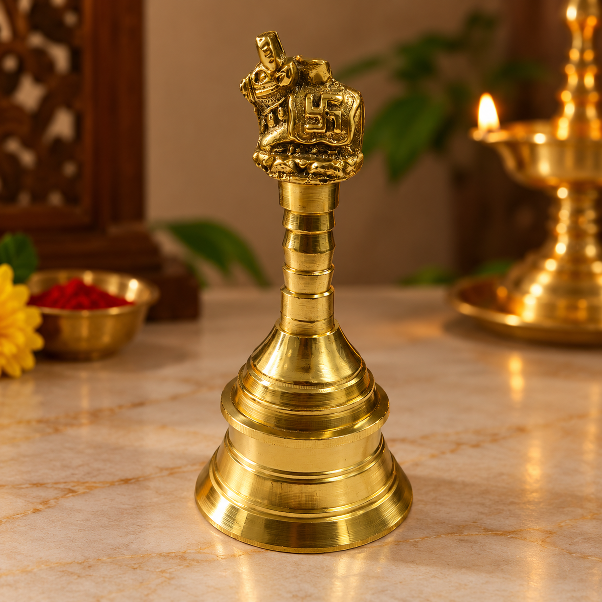 Traditional Brass Nandi Pooja Bell
