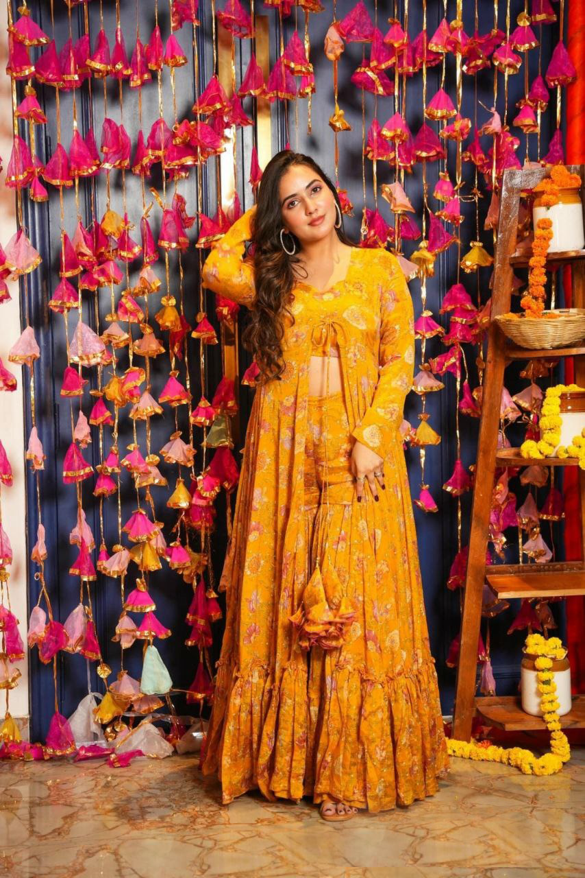 Desire Studio's Koti Style Indo-Western Sharara Set