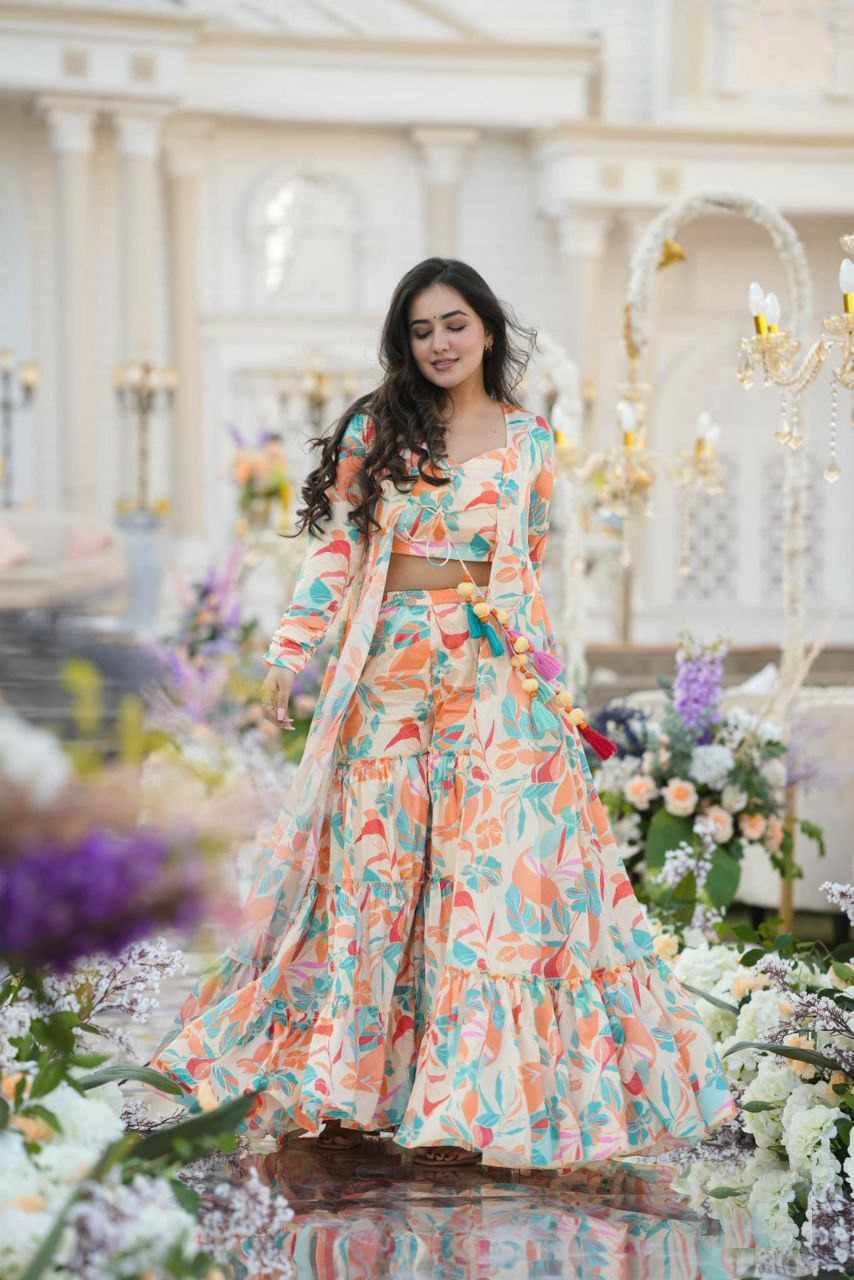 Desire Studio's Koti Style Indo-Western Sharara Set