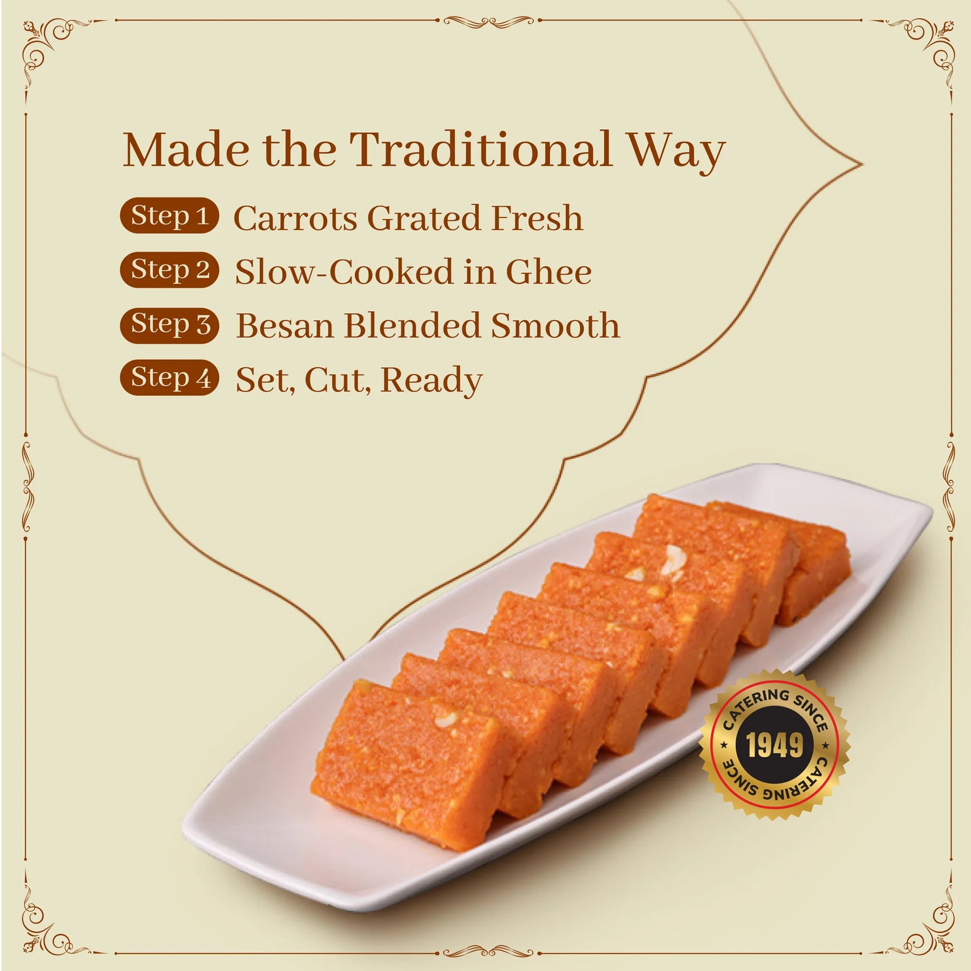 Shree Vaishnavi Sweets' Carrot Mysore Pak