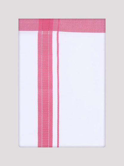 Minister White's Mens Shirt with Matching Border Dhoti Combo Casper