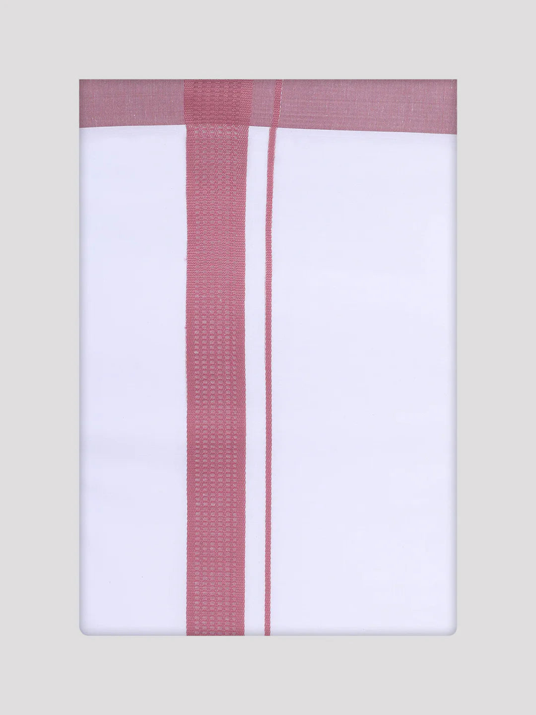 Minister White's Mens Shirt with Matching Border Dhoti Combo Casper