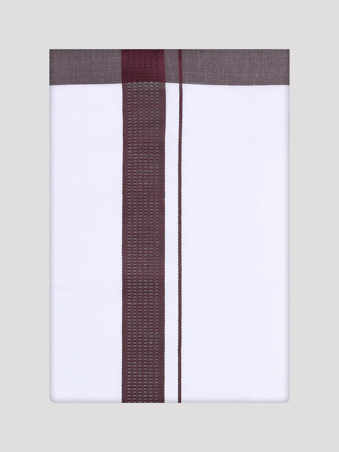 Minister White's Mens Shirt with Matching Border Dhoti Combo Casper