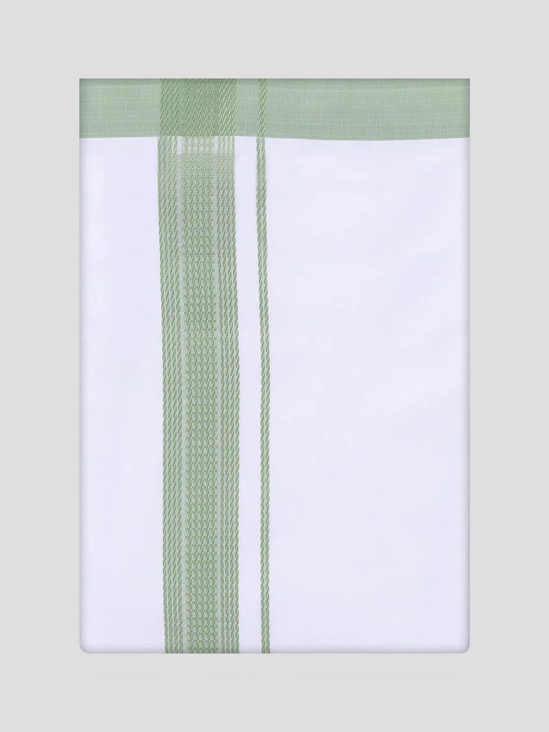 Minister White's Mens Shirt with Matching Border Dhoti Combo Casper