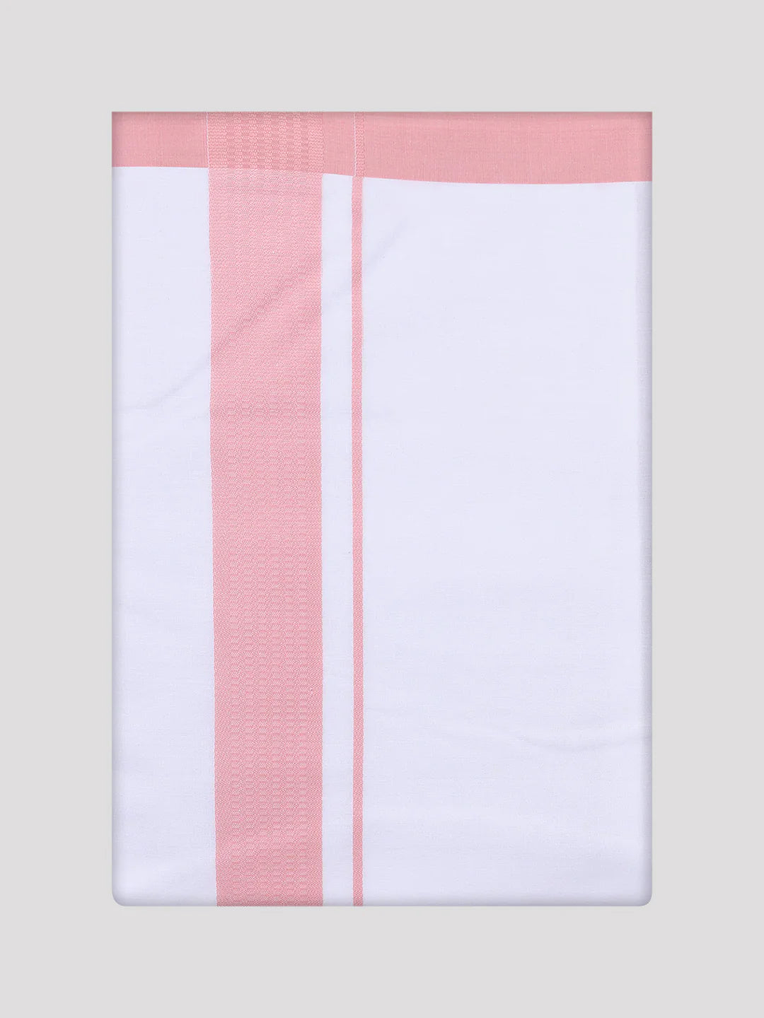 Minister White's Mens Shirt with Matching Border Dhoti Combo Casper