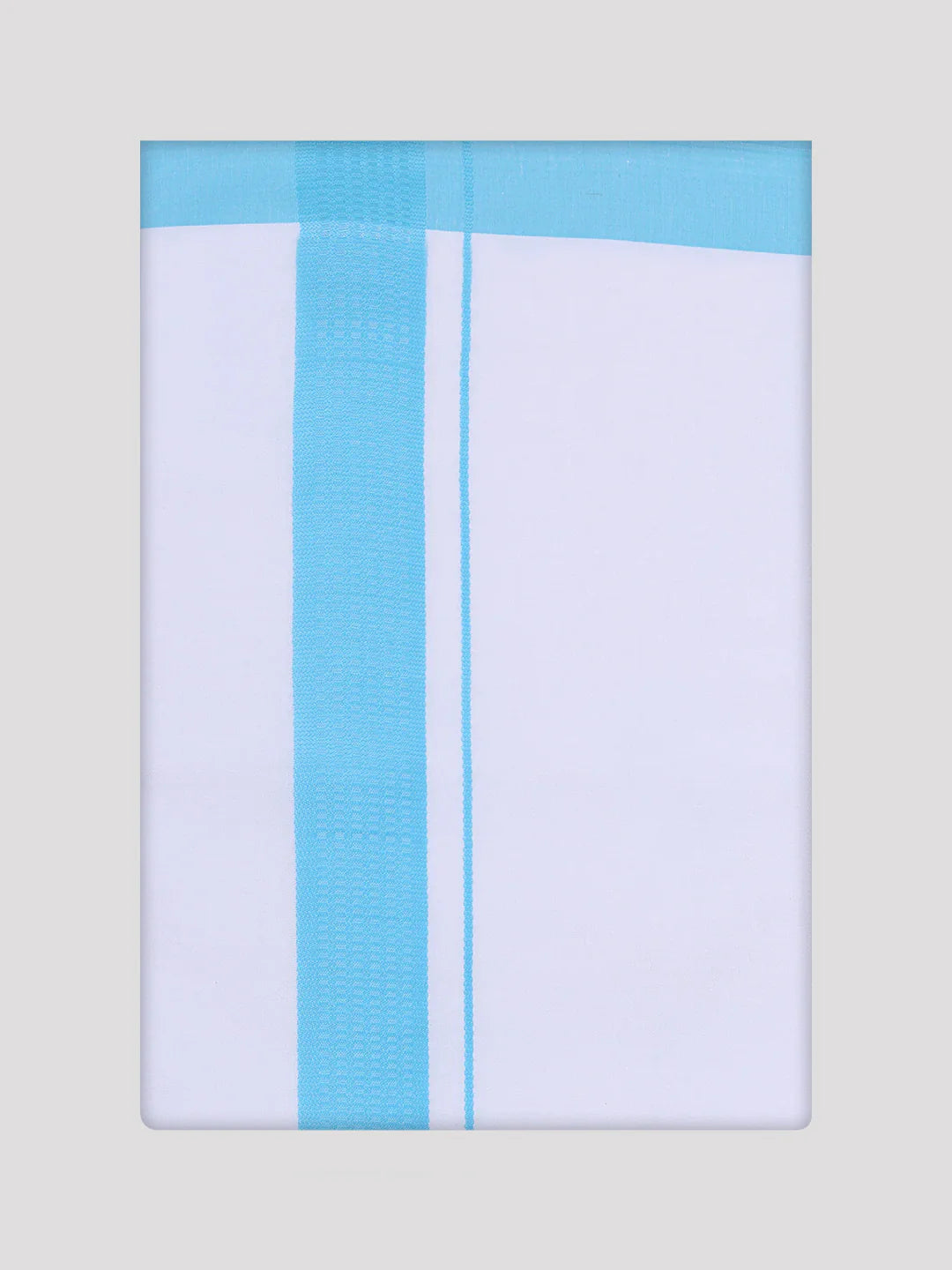 Minister White's Mens Shirt with Matching Border Dhoti Combo Casper