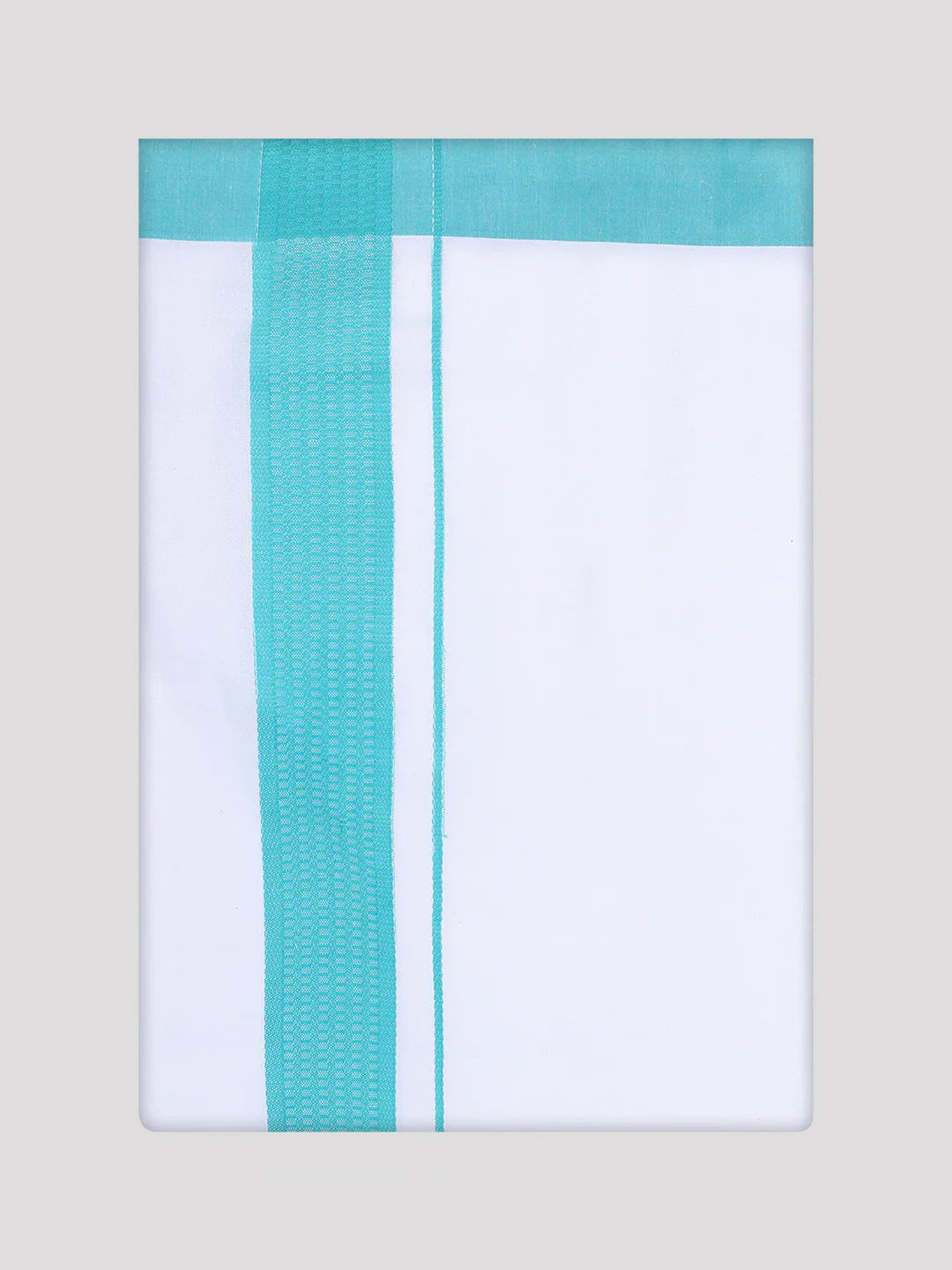 Minister White's Mens Shirt with Matching Border Dhoti Combo Casper