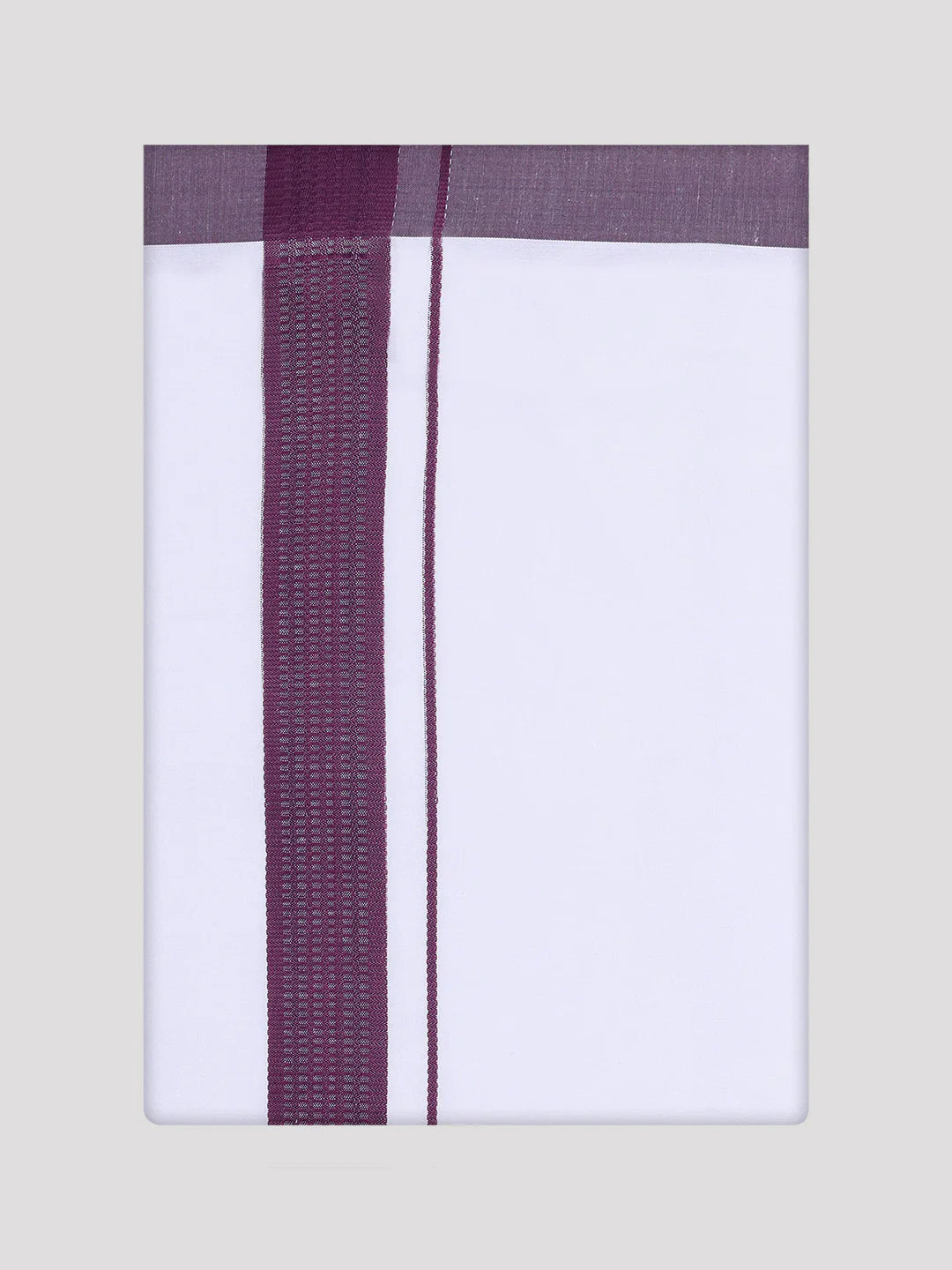 Minister White's Mens Shirt with Matching Border Dhoti Combo Casper