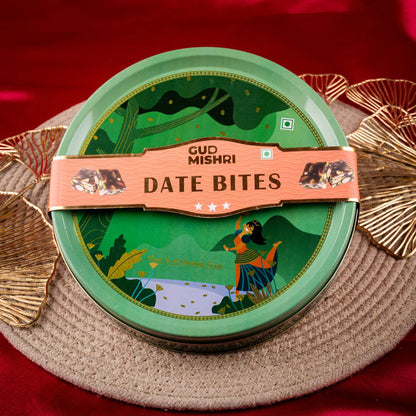 Gudmishri Date Bites Round Tin Box